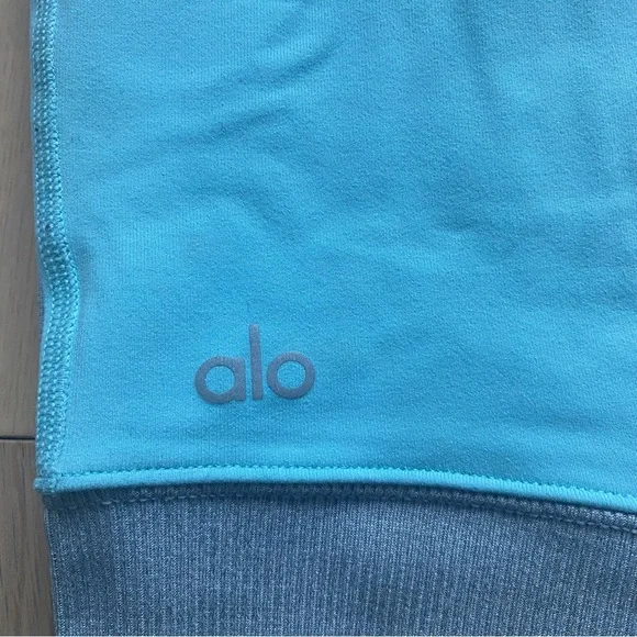 ALO Yoga High Waist Goddess Leggings Blue Quartz/Dove Gray Heather sz XS - Picture 5 of 6